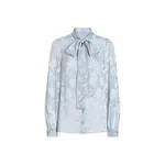 Dolce & Gabbana Floral fil coupé jacquard chiffon shirt