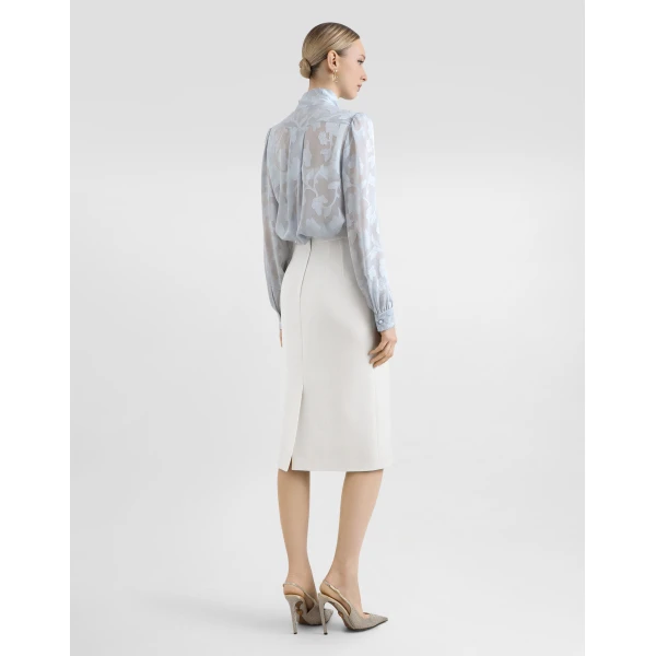 Dolce & Gabbana Floral fil coupé jacquard chiffon shirt, view 3
