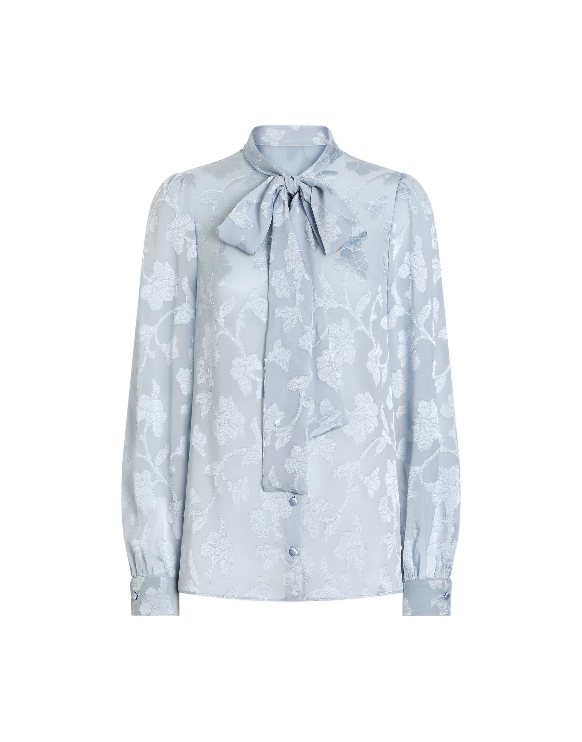 Dolce & Gabbana Floral fil coupé jacquard chiffon shirt