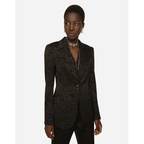 Dolce & Gabbana Floral jacquard Turlington blazer, view 2