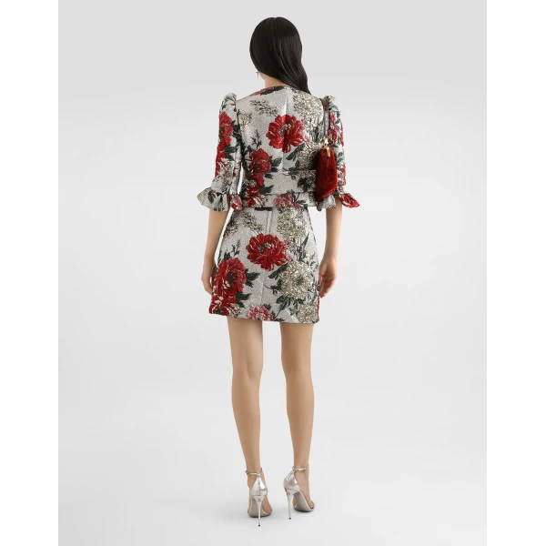 Dolce & Gabbana Floral jacquard mini skirt, view 3