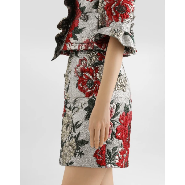 Dolce & Gabbana Floral jacquard mini skirt, view 5
