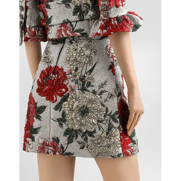 Dolce & Gabbana Floral jacquard mini skirt, view 6