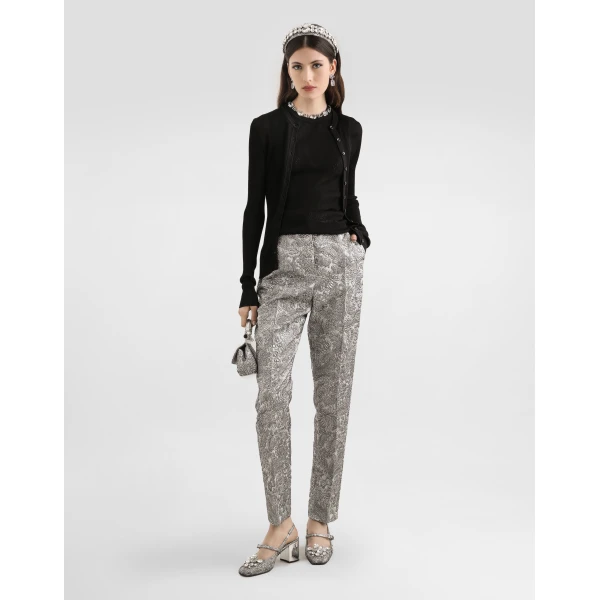 Dolce & Gabbana Floral jacquard trousers, view 2