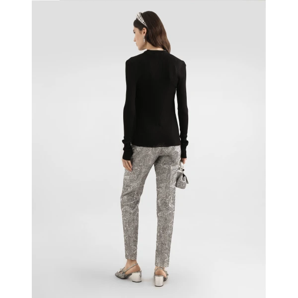 Dolce & Gabbana Floral jacquard trousers, view 3