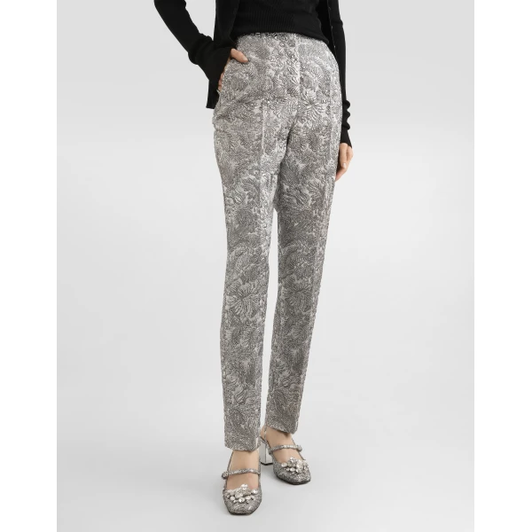 Dolce & Gabbana Floral jacquard trousers, view 4