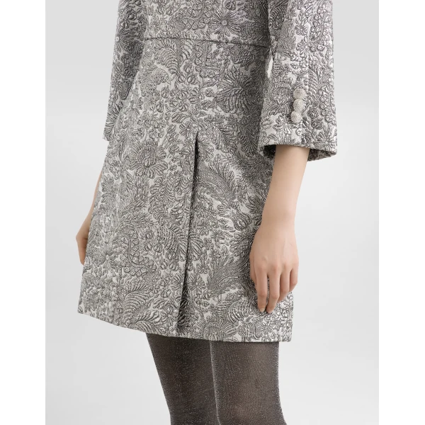 Dolce & Gabbana Floral lamé jacquard dress, view 4