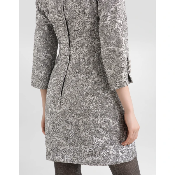 Dolce & Gabbana Floral lamé jacquard dress, view 5