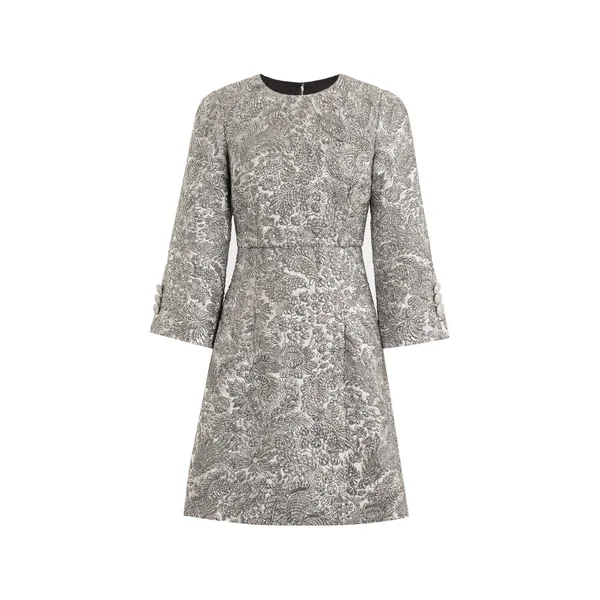 Dolce & Gabbana Floral lamé jacquard dress