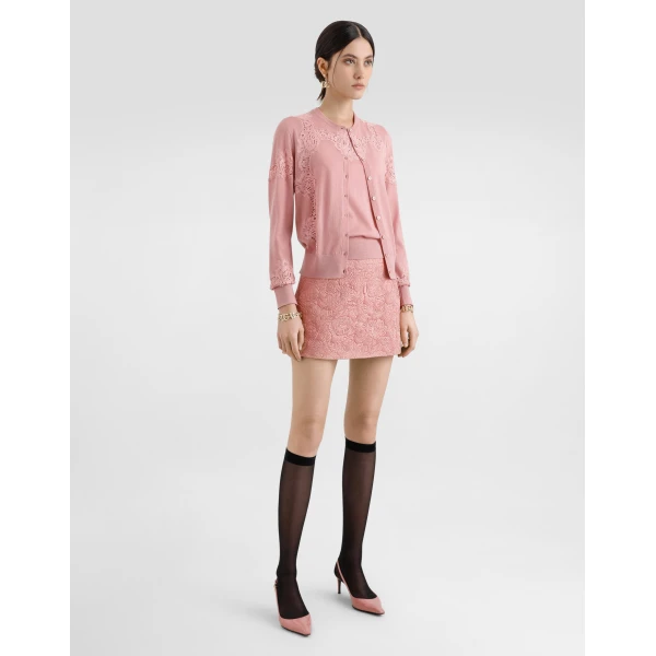 Dolce & Gabbana Floral matelassé jacquard miniskirt Skirt, view 2