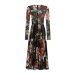 Dolce & Gabbana Floral-print chiffon calf-length dress with circle skirt