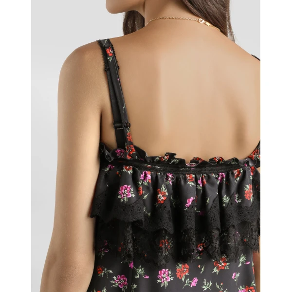 Dolce & Gabbana Floral-print habotai long dress, view 5