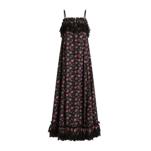 Dolce & Gabbana Floral-print habotai long dress