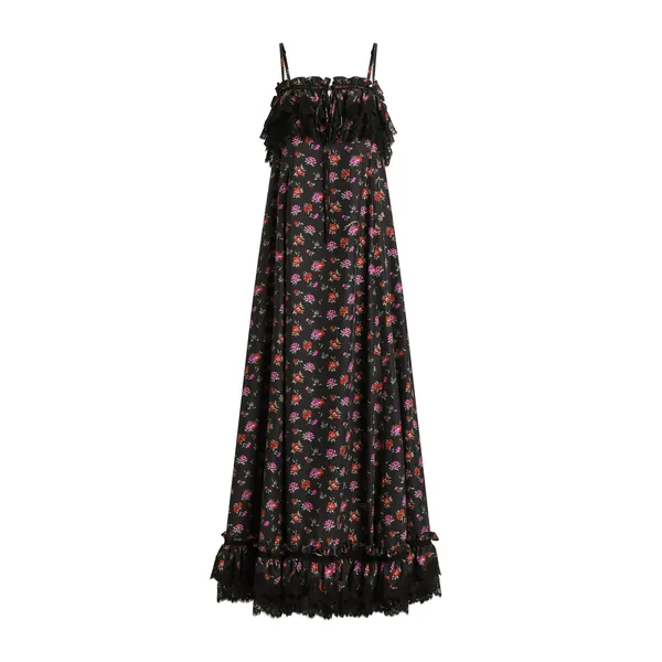 Dolce & Gabbana Floral-print habotai long dress