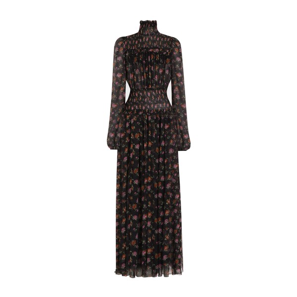 Dolce & Gabbana Floral-print long chiffon dress