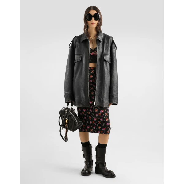 Dolce & Gabbana Floral-print straight skirt, view 2