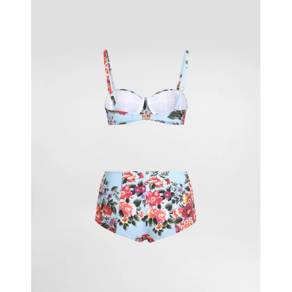 Dolce & Gabbana Flower bouquet-print balconette bikini, view 2
