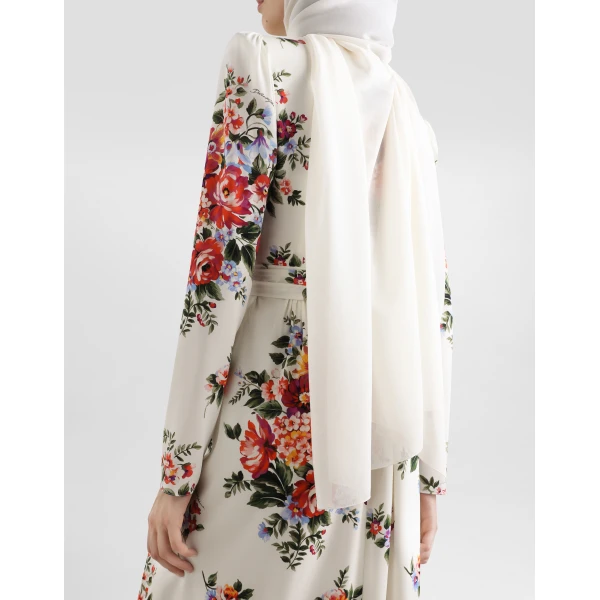 Dolce & Gabbana Flower bouquet-print charmeuse dress, view 5