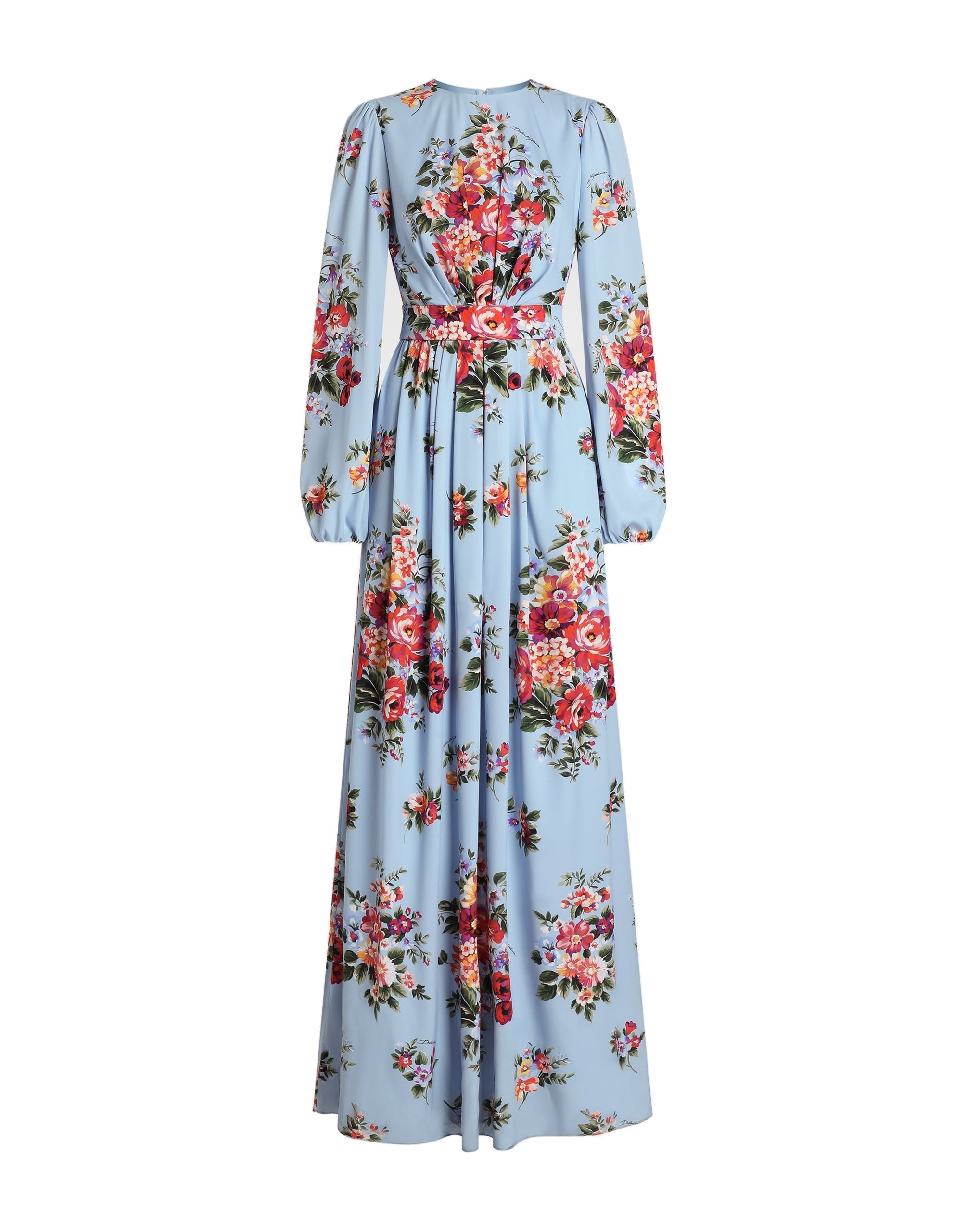 Dolce & Gabbana Flower bouquet-print charmeuse dress