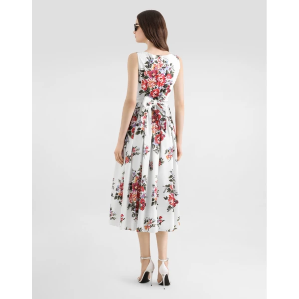 Dolce & Gabbana Flower bouquet-print cotton dress, view 3