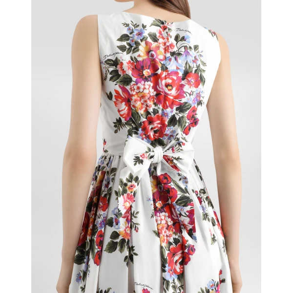 Dolce & Gabbana Flower bouquet-print cotton dress, view 5
