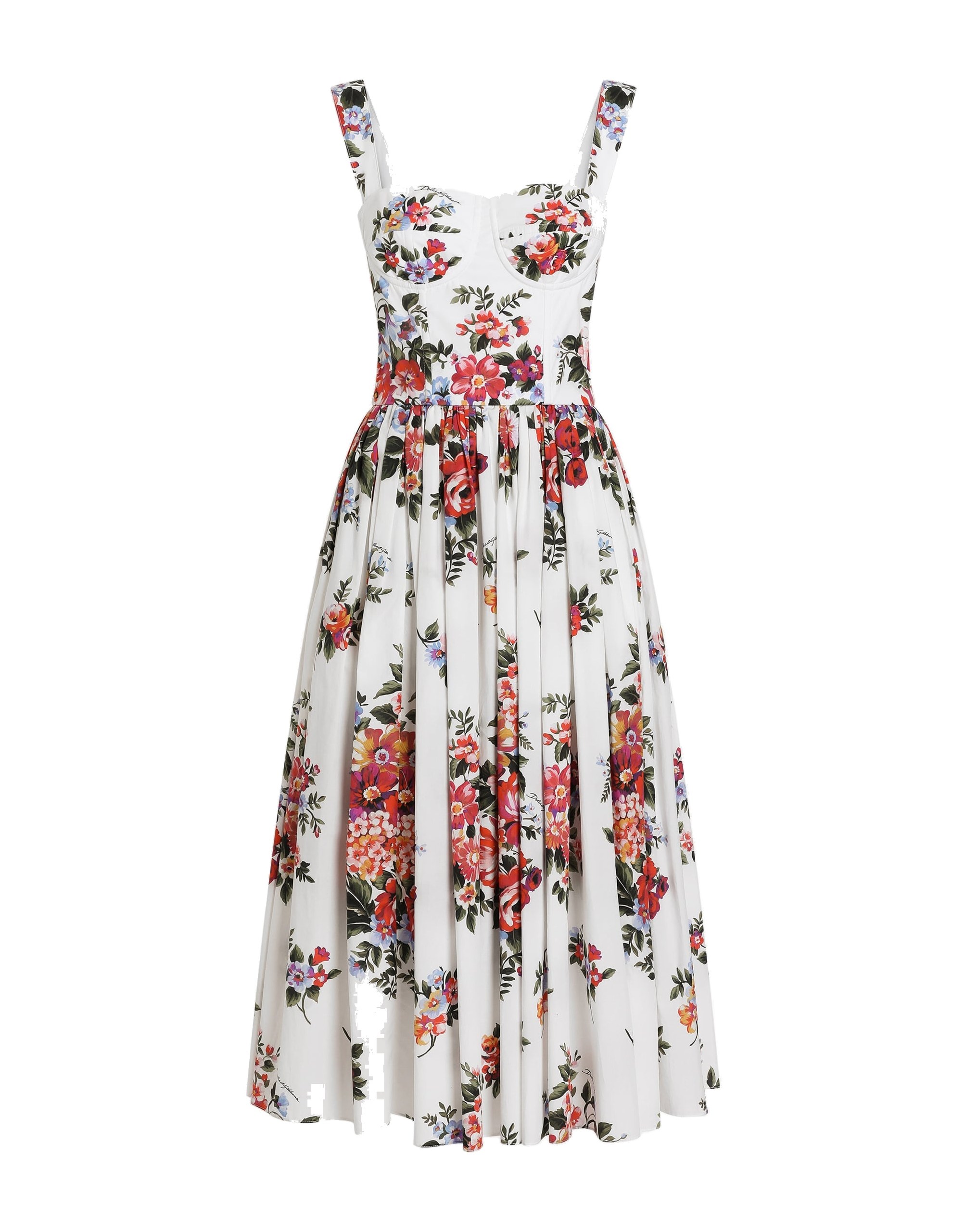 Dolce & Gabbana Flower bouquet-print cotton dress