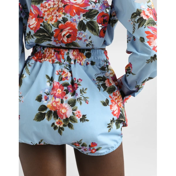 Dolce & Gabbana Flower bouquet-print cotton poplin culotte, view 5
