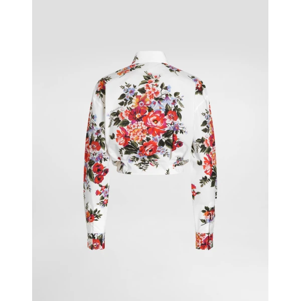 Dolce & Gabbana Flower bouquet-print cotton shirt, view 2