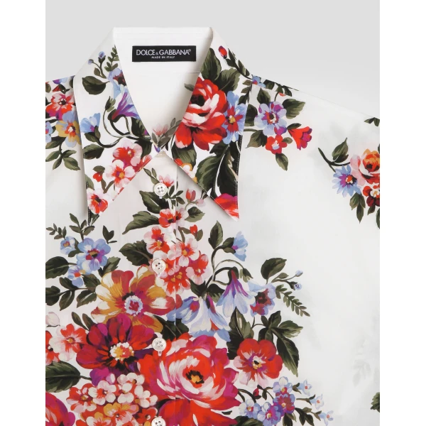 Dolce & Gabbana Flower bouquet-print cotton shirt, view 3