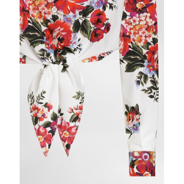 Dolce & Gabbana Flower bouquet-print cotton shirt, view 4