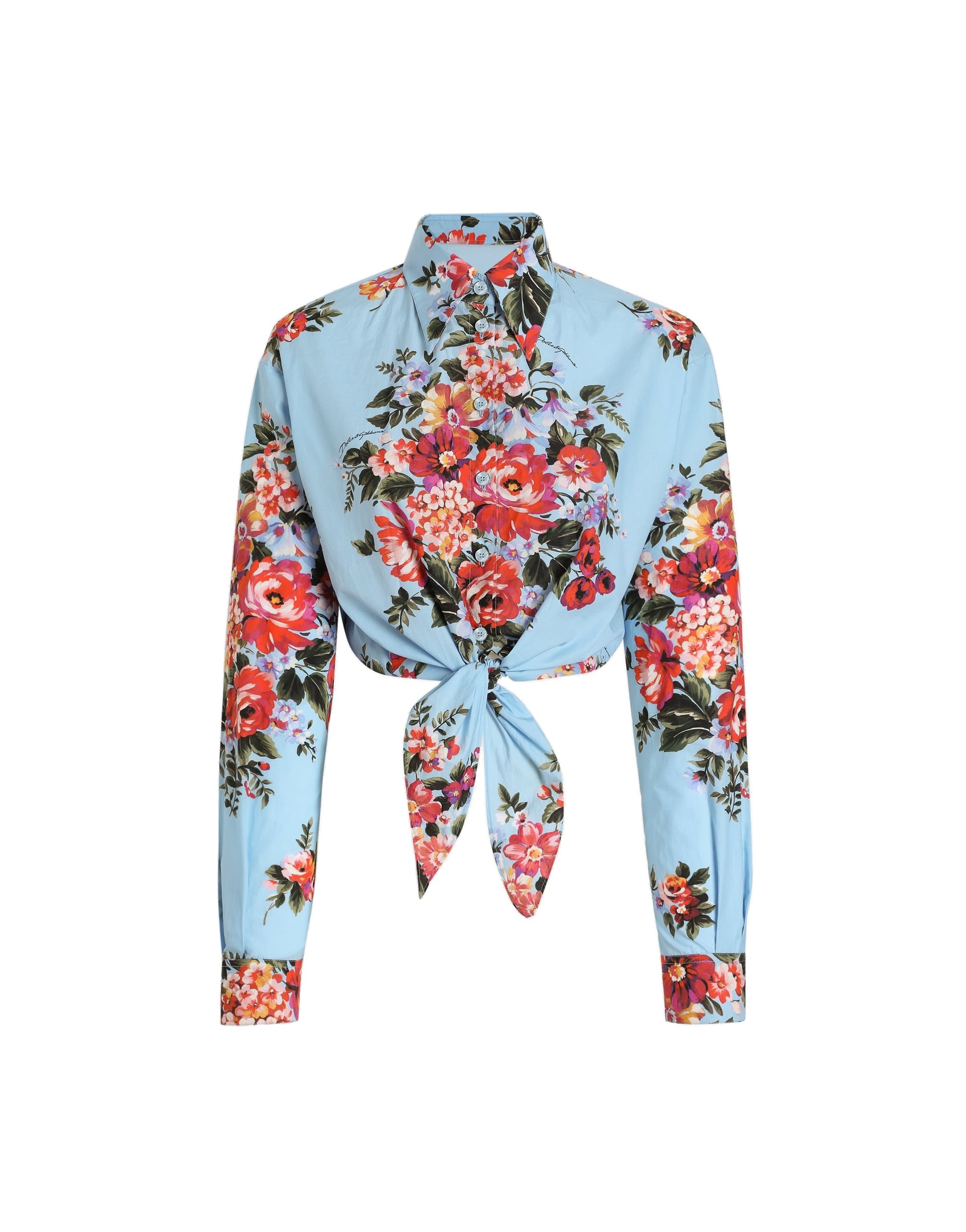 Dolce & Gabbana Flower bouquet-print cotton shirt