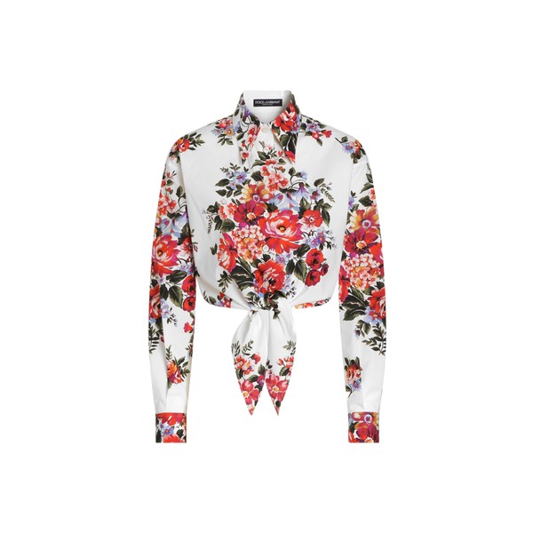 Dolce & Gabbana Flower bouquet-print cotton shirt