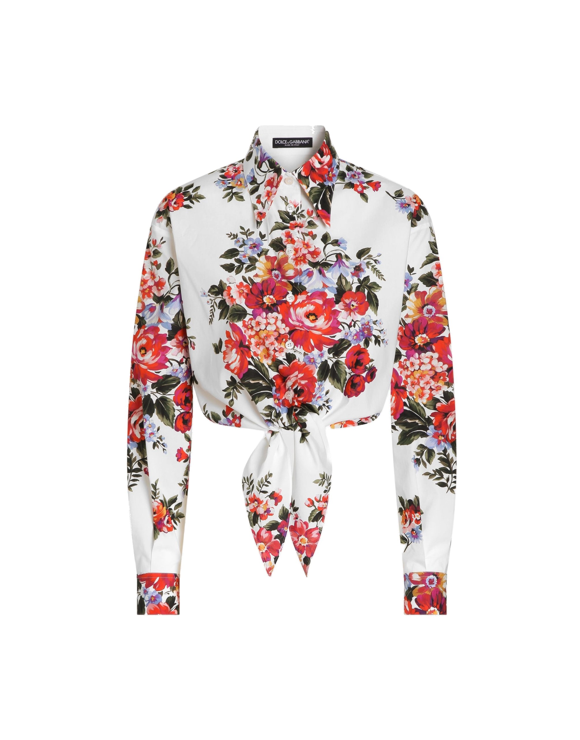 Dolce & Gabbana Flower bouquet-print cotton shirt