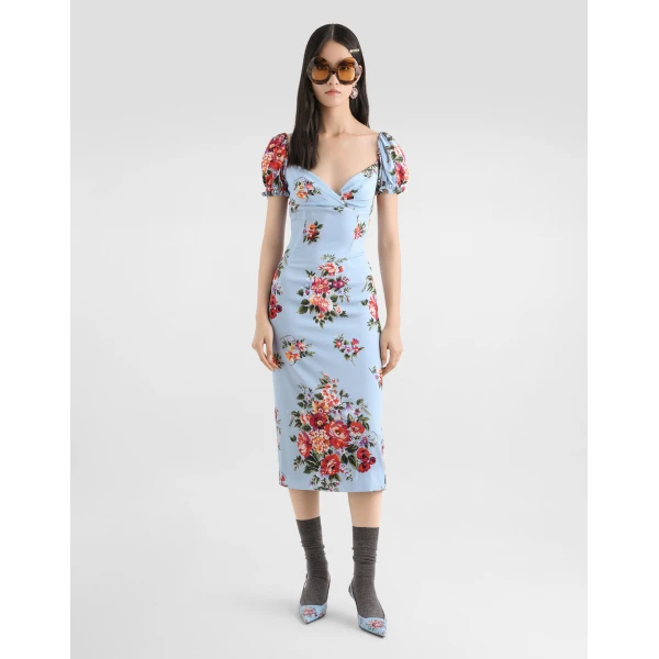 Dolce & Gabbana Flower bouquet-print dress, view 2