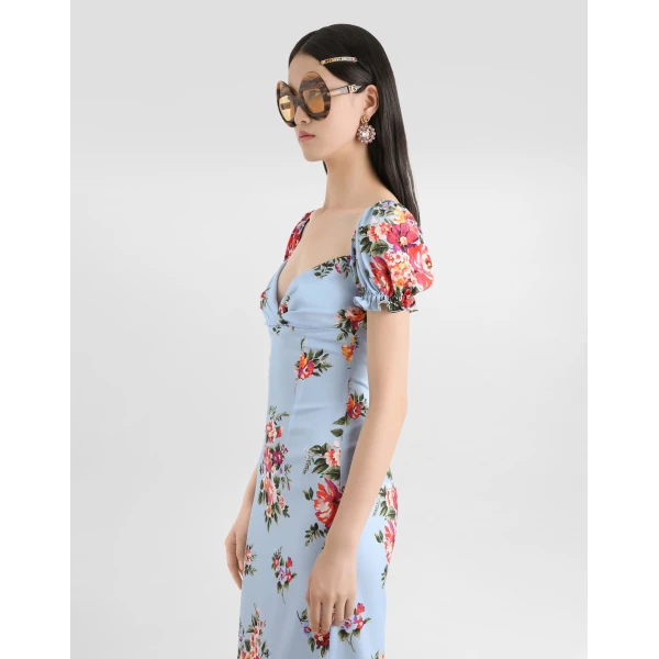 Dolce & Gabbana Flower bouquet-print dress, view 4