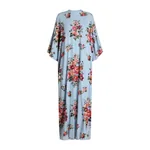 Dolce & Gabbana Flower bouquet-print long charmeuse dress