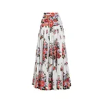 Dolce & Gabbana Flower bouquet-print poplin long skirt