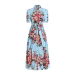 Dolce & Gabbana Flower bouquet-print poplin shirt dress