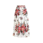 Dolce & Gabbana Flower bouquet-print skirt with pleats