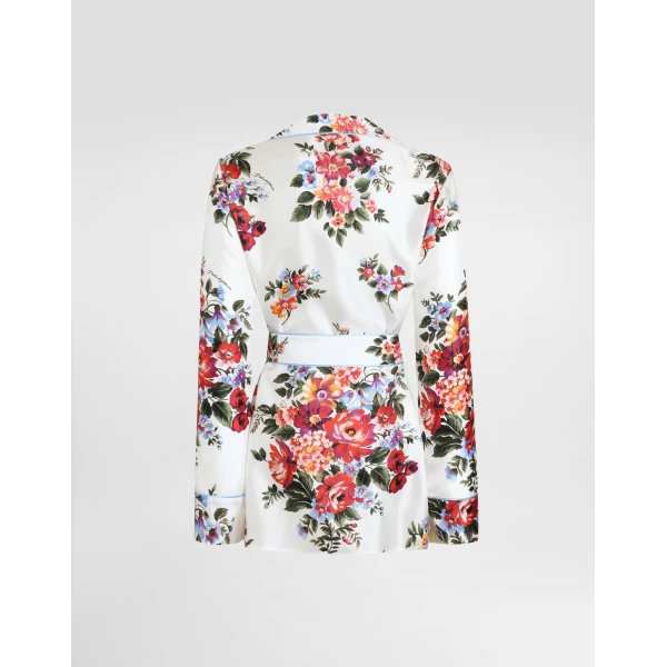 Dolce & Gabbana Flower bouquet-print twill shirt, view 2