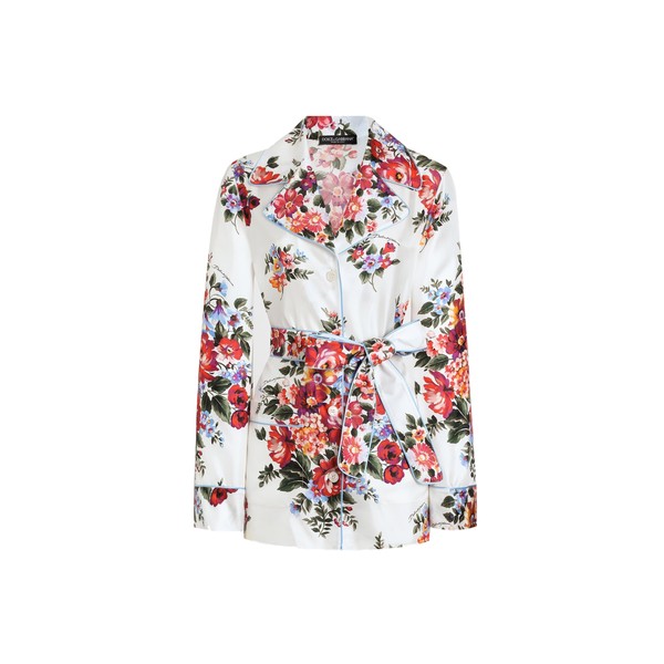 Dolce & Gabbana Flower bouquet-print twill shirt
