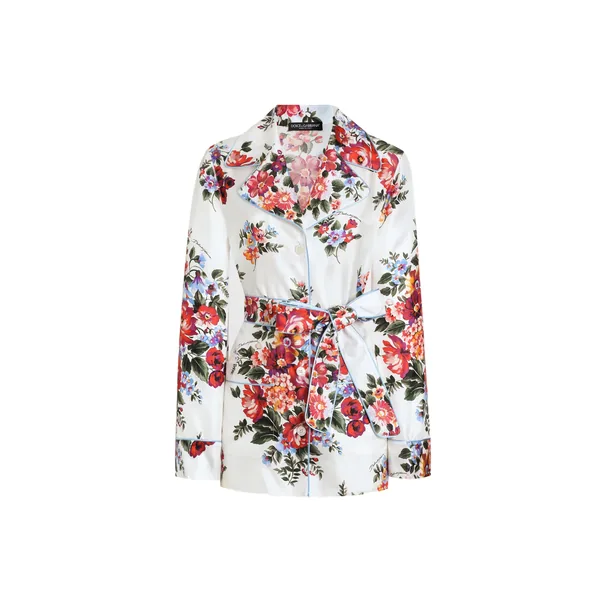 Dolce & Gabbana Flower bouquet-print twill shirt
