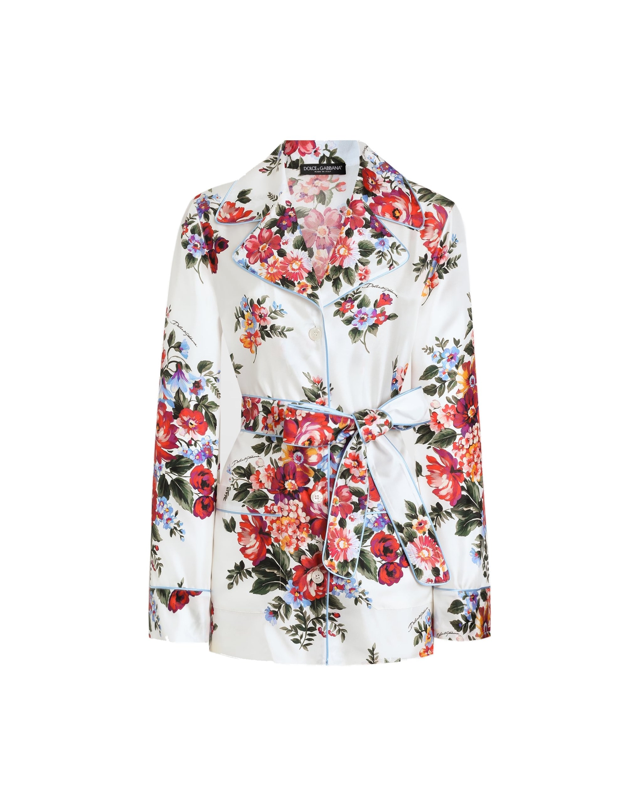 Dolce & Gabbana Flower bouquet-print twill shirt