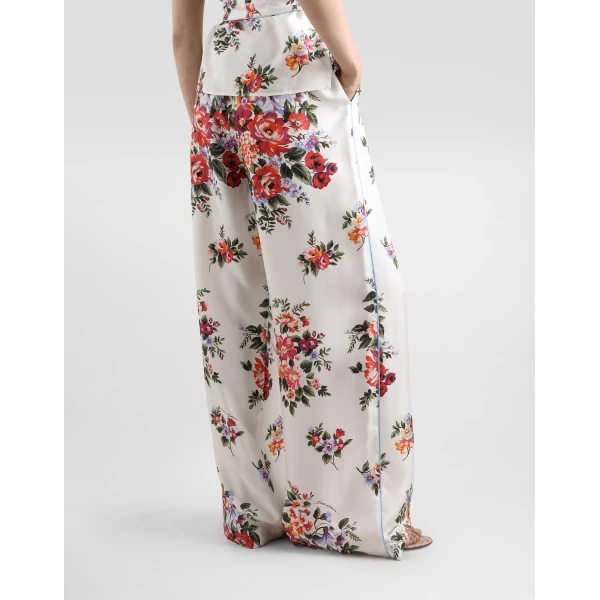 Dolce & Gabbana Flower bouquet-print twill trousers, view 5