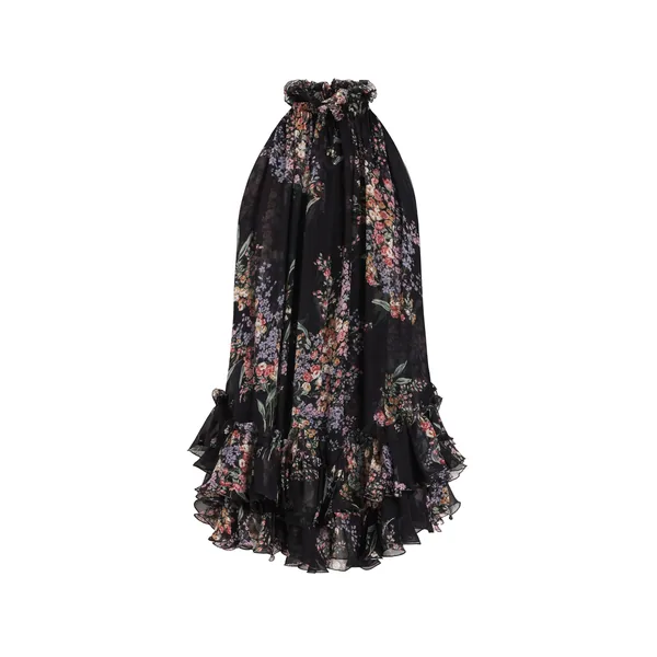 Dolce & Gabbana Flower bouquets-print chiffon dress