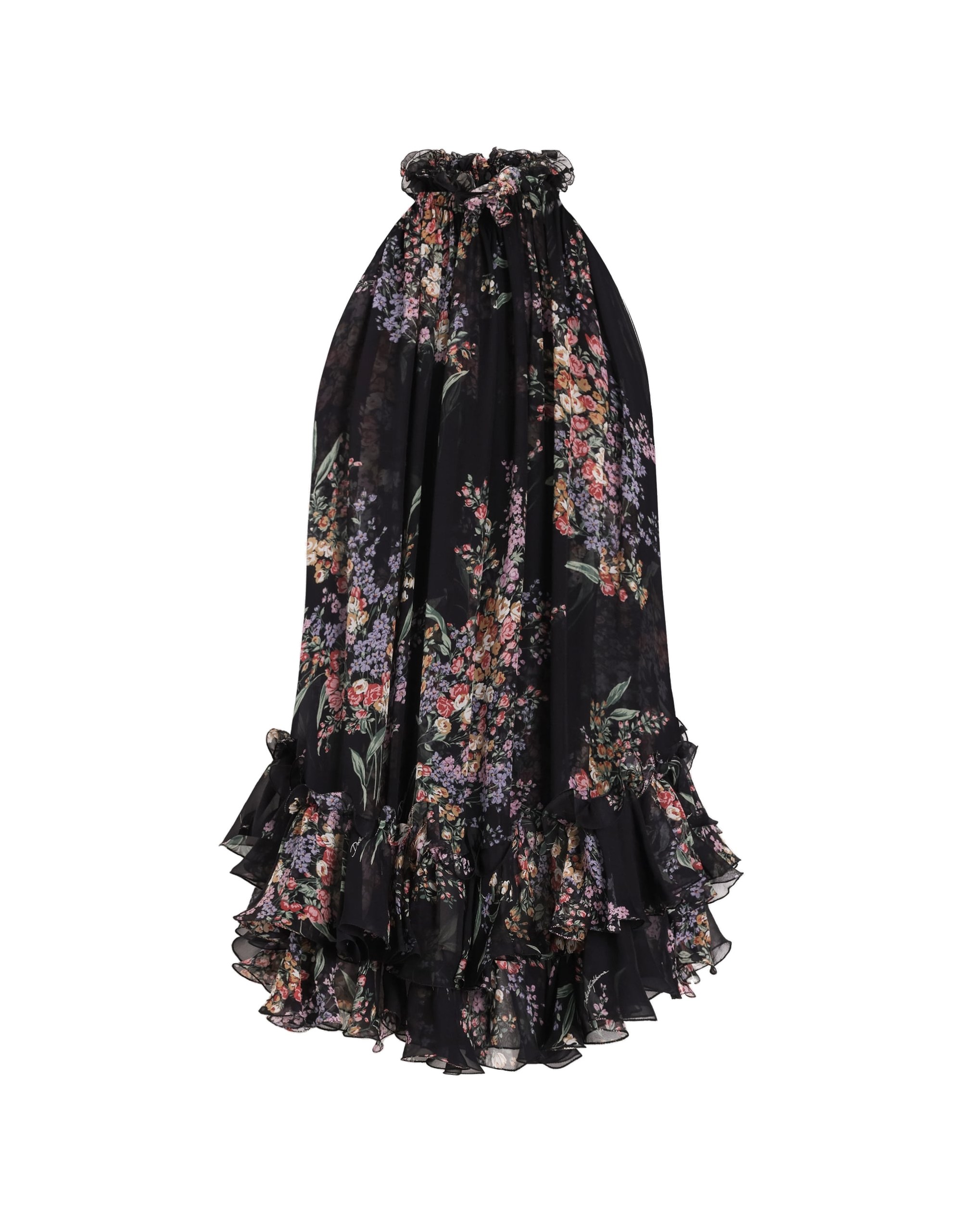 Dolce & Gabbana Flower bouquets-print chiffon dress