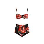 Dolce & Gabbana Flower-print padded bikini