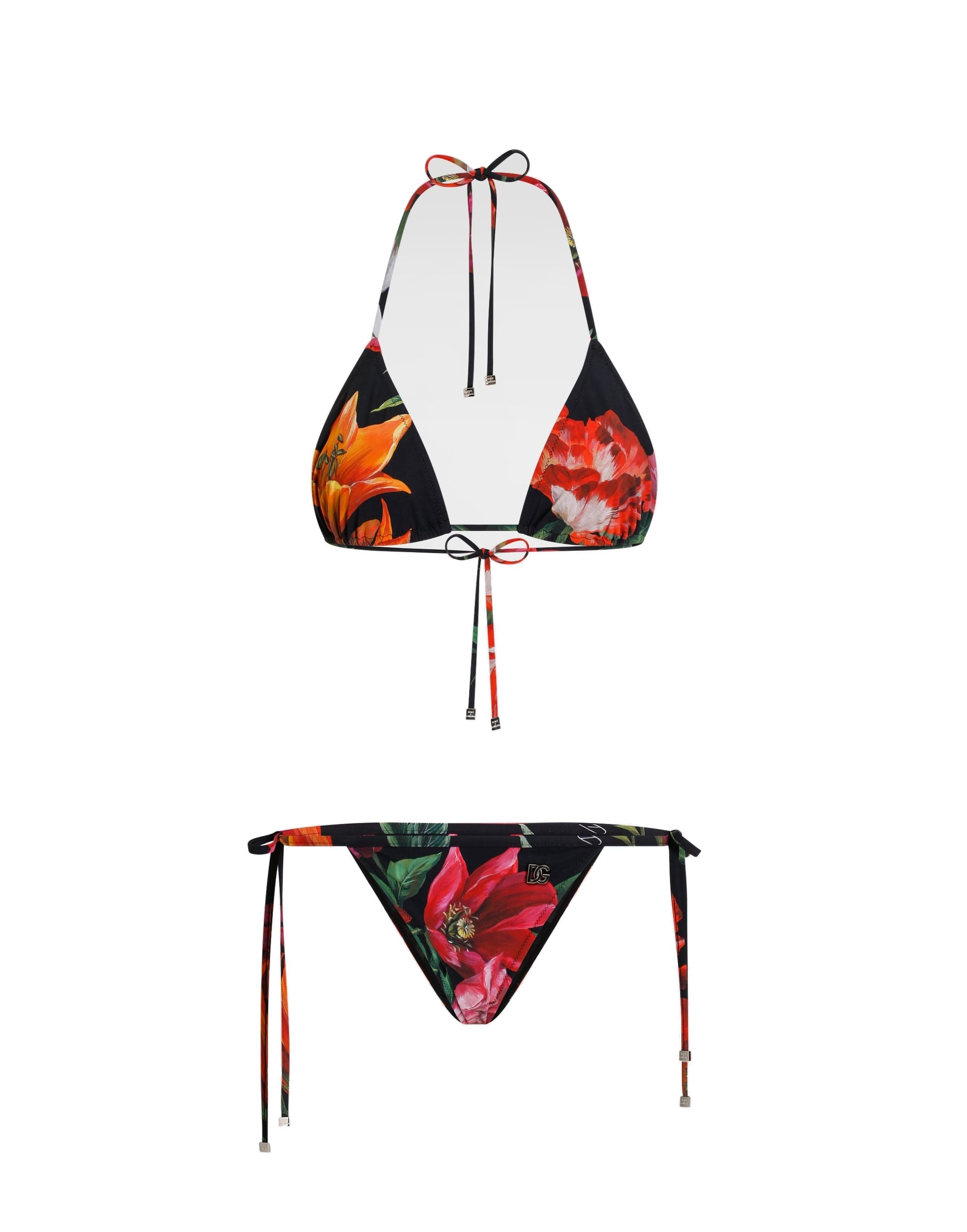 Dolce & Gabbana Flower-print triangle bikini