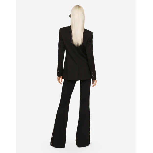Dolce & Gabbana Gabardine Turlington jacket with top-stitching, view 3