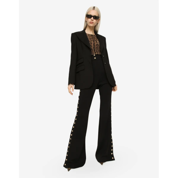 Dolce & Gabbana Gabardine Turlington jacket with top-stitching, view 5